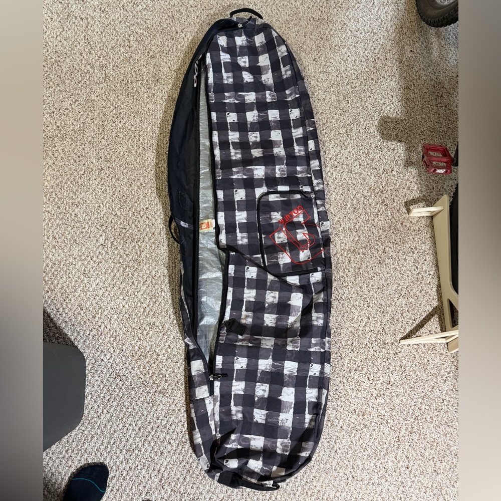 Burton Black and White Checkered Travel Bag